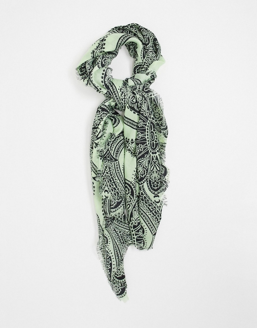 фото Легкий шарф с необработанным краем и принтом пейсли asos design-мульти