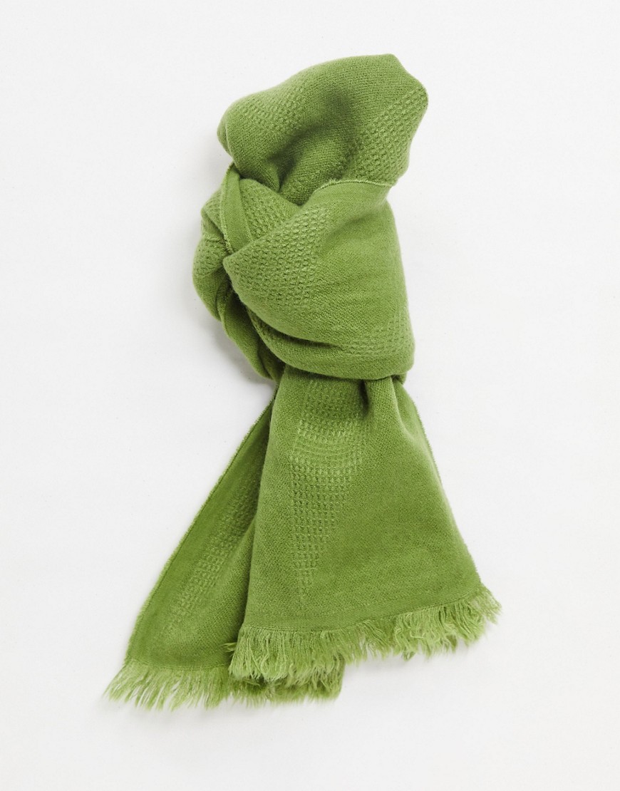 фото Легкий шарф цвета хаки asos design-зеленый цвет