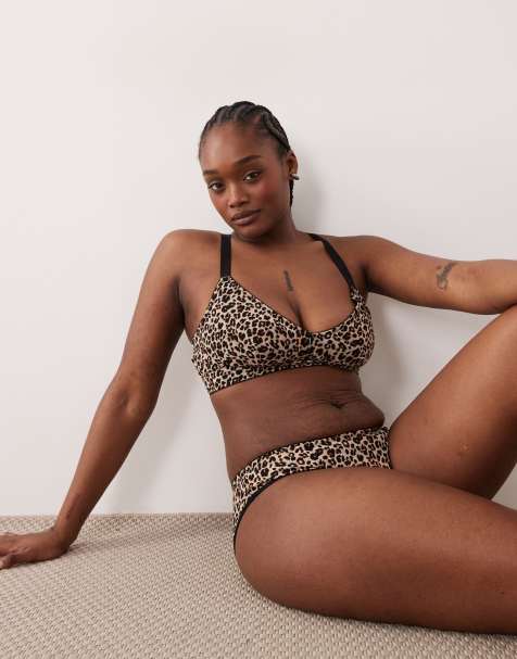Lemonade Dolls Fuller Bust stretch mesh bralet in leopard print - view 1