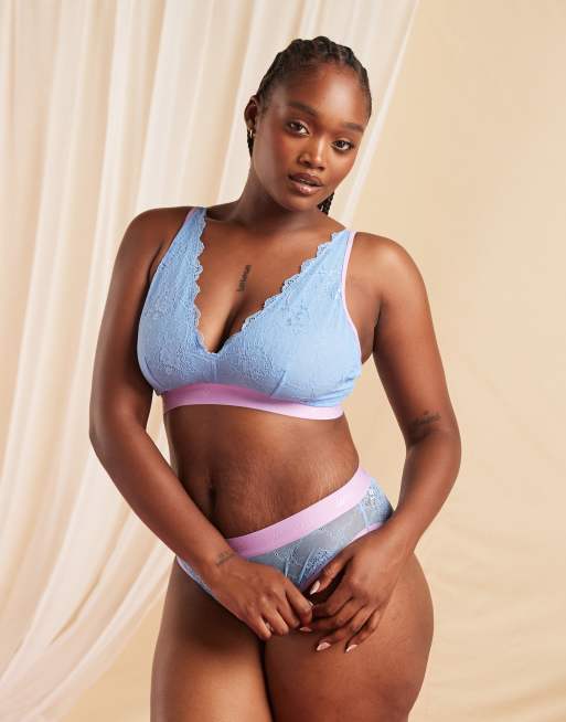 Lemonade Dolls – Fylligare byst – Signature – Blå och lila bralette i spets, 4 av 4