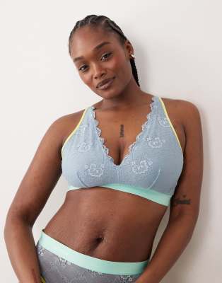 Lemonade Dolls - Poitrines généreuses - Trilogy - Brassière en dentelle - Bleu jean