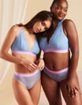 [Lemonade Dolls] Lemonade Dolls Signature lace bralet in blue and lilac-Multi 12A-D MULTI