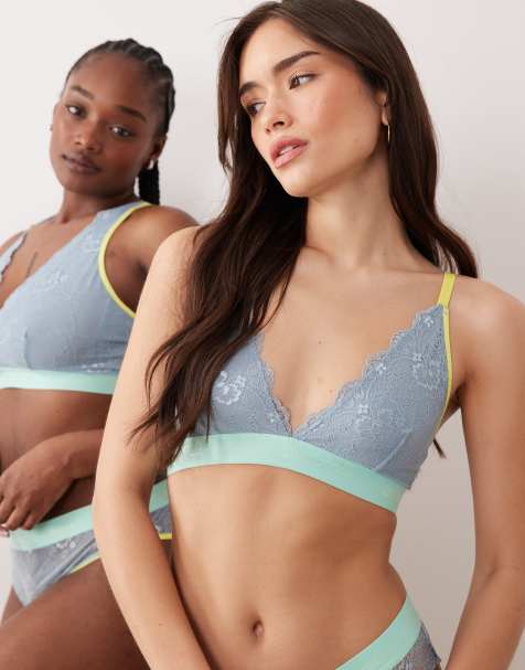 Lemonade Dolls - Trilogy - Kanten bralette in denimblauw - view 1