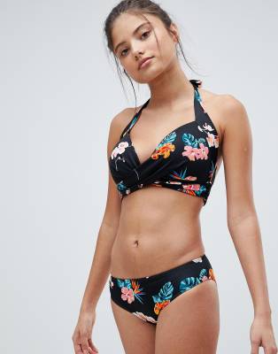 floral halter swimsuit