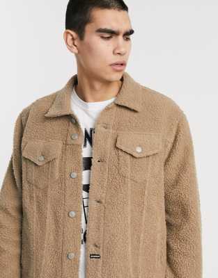 sherpa trucker jacket beige