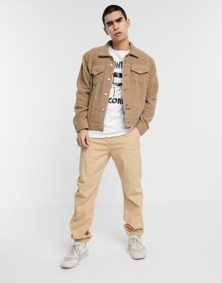 tan sherpa trucker jacket