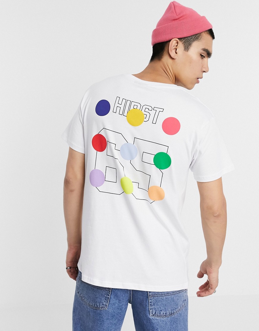 Les (Art)ists x Damien Hirst - T-shirt bianca con stampa a pois-Bianco
