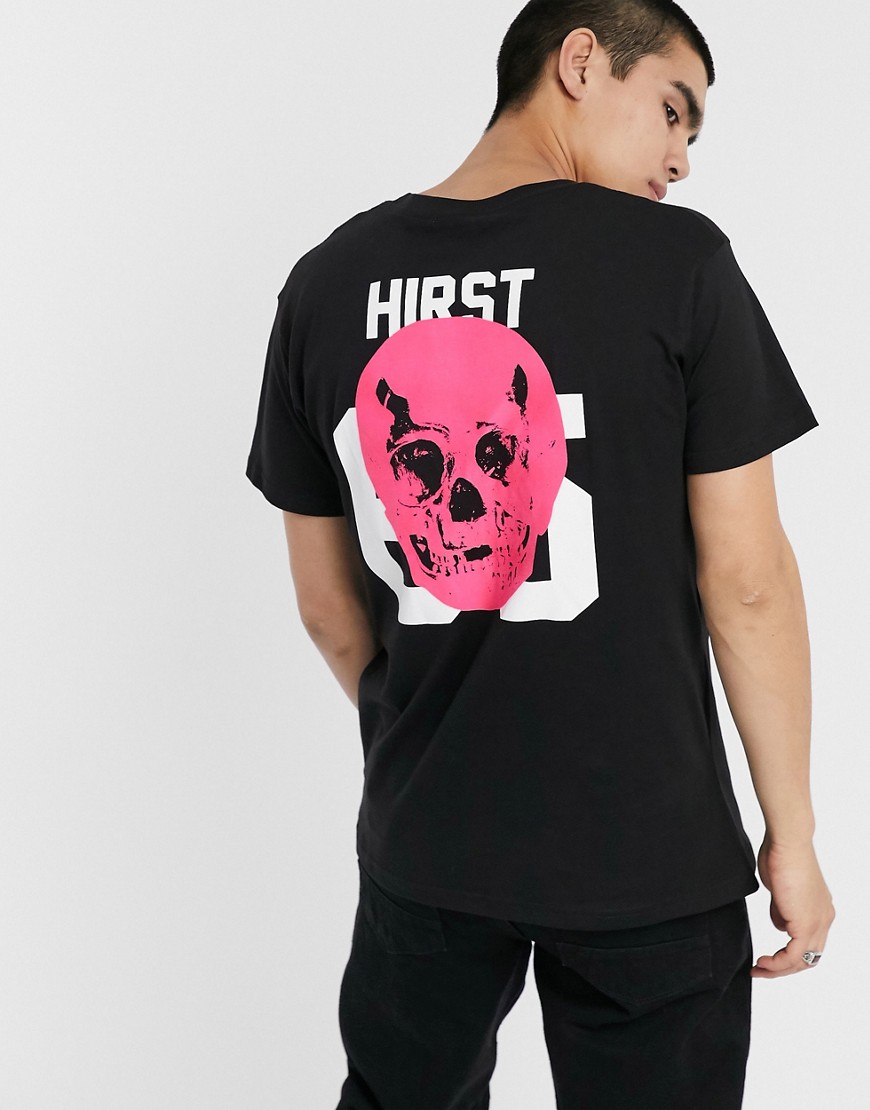 Les (Art)ists x Damien Hirst - T-shirt nera con stampa di teschio-Nero