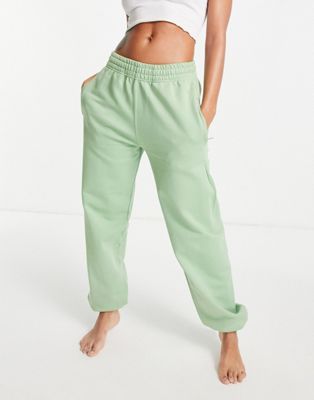Les Girls Les Boys loose fit joggers in light sage