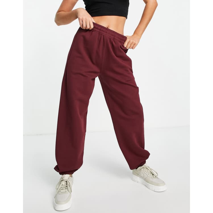 Les Girls Les Boys loose fit sweatpants in burgundy