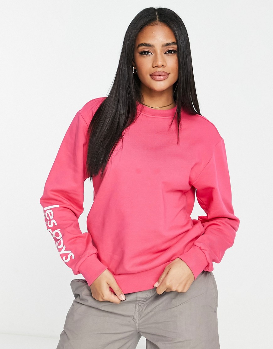 Les Girls Les Boys lounge sweat in raspberry-Pink