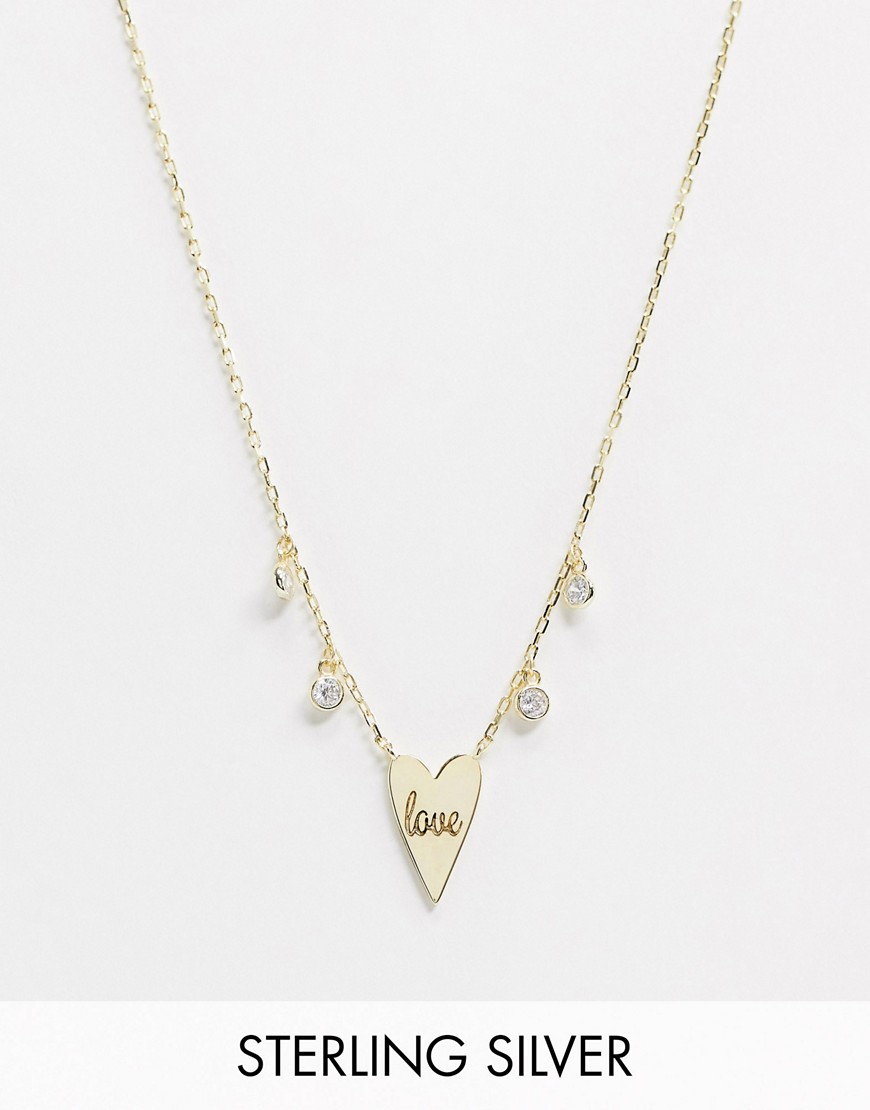 Lesa Michelle – Halsband med hjärtformat hängsmycke-Guld