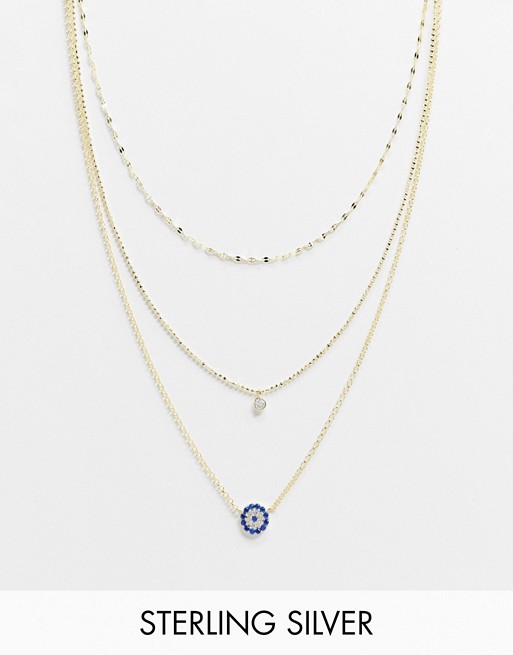 Lesa Michelle Multi-Layer Silver/Blue Pendant Necklace
