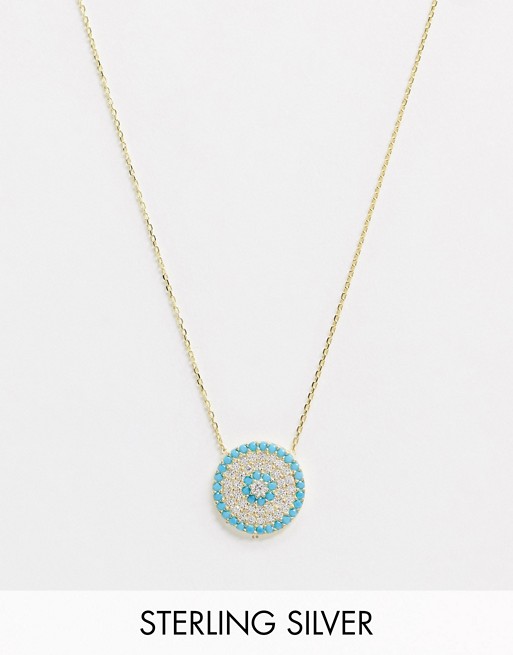 Lesa Michelle Turqoise Blue Pendant Necklace