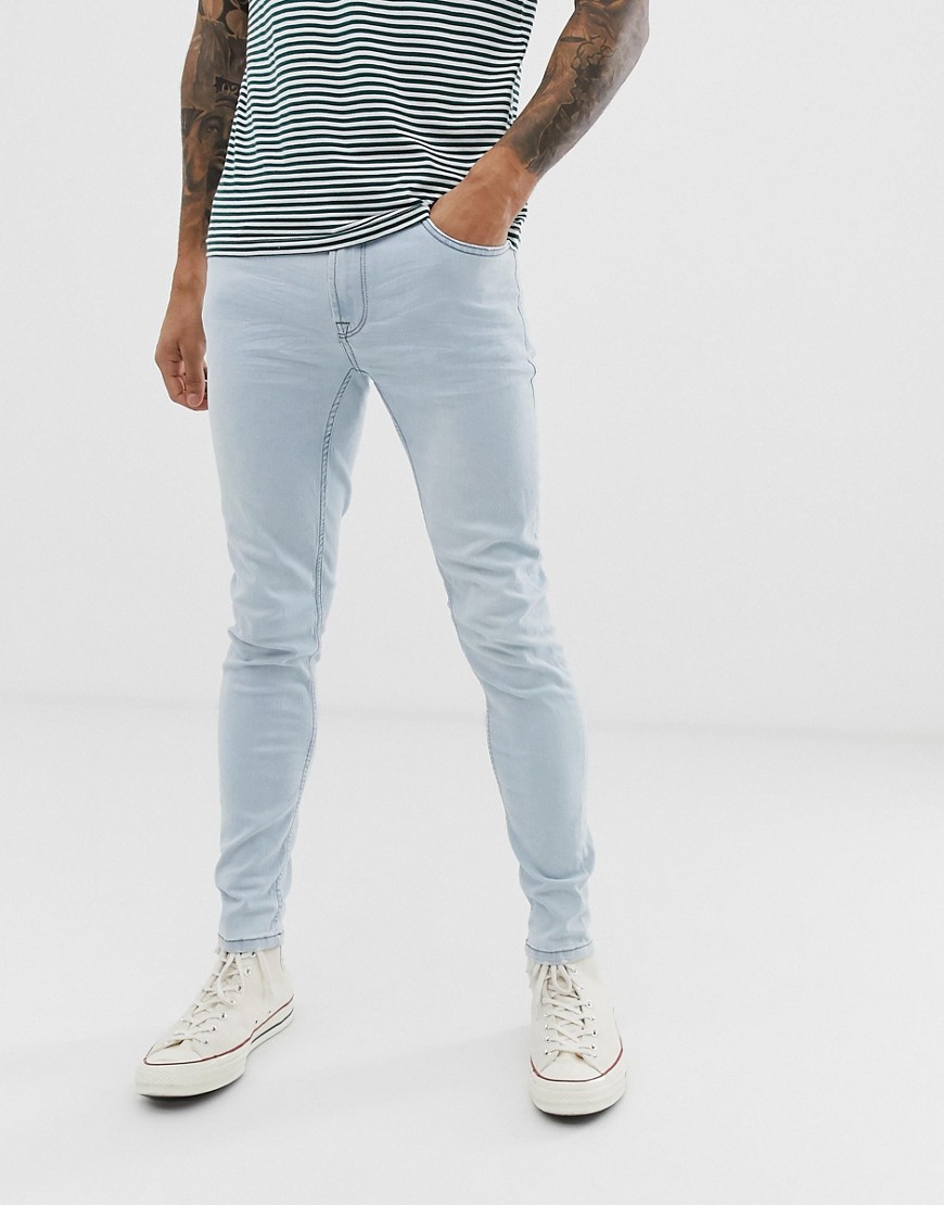 Let forvaskede jeans i skinny pasform fra Only & Sons-Blå