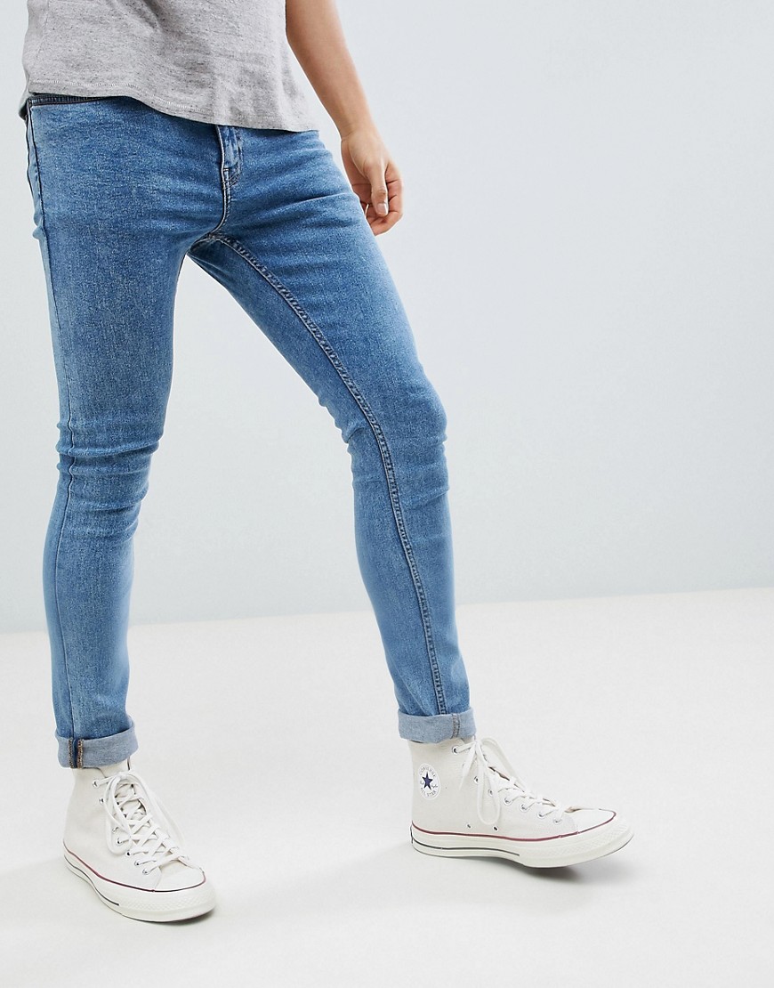 Let forvaskede skinny jeans fra New Look-Blå
