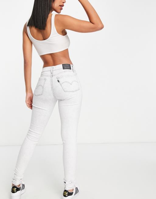 Levi 710 super skinny jean in light grey ASOS