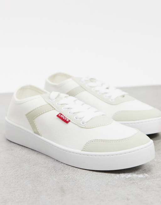levis flatform trainers white
