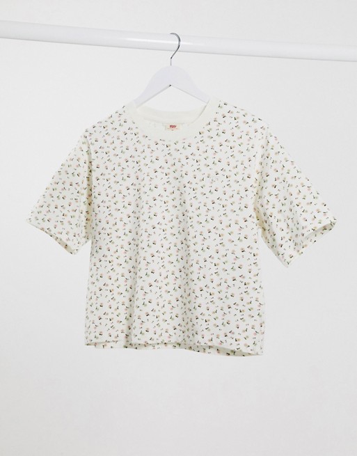 Levi boxy tee in floral print