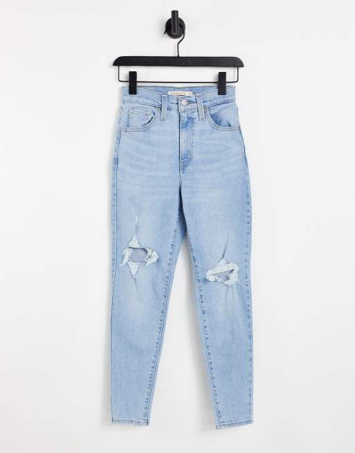 Levis mom on sale jeans ripped