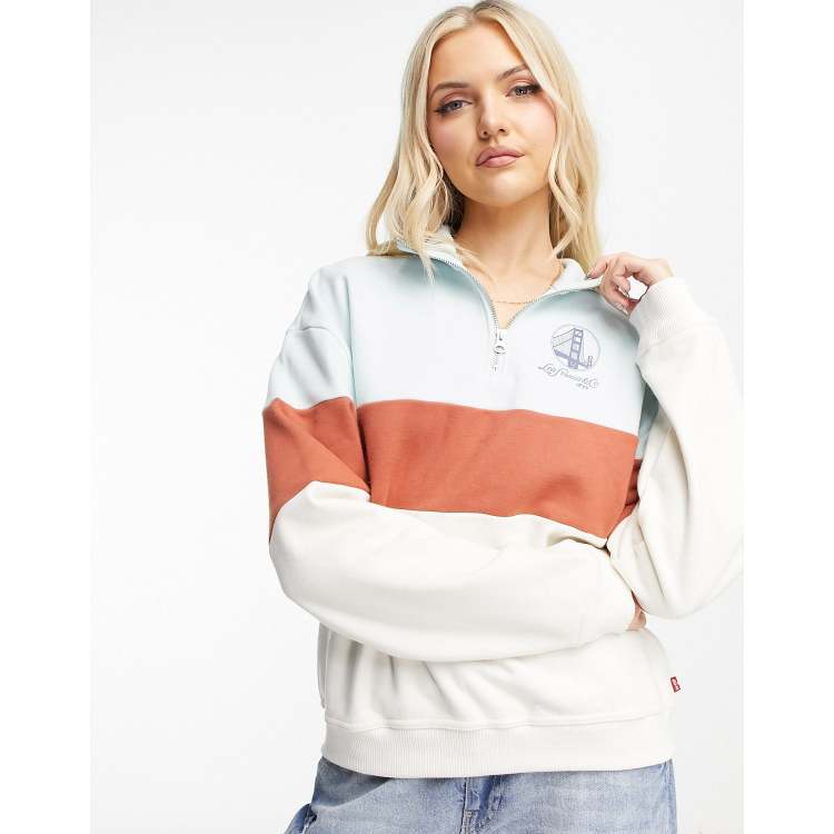 La hearts half zip cropped sales sweatshirt