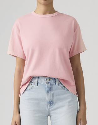 Levi's - 191914 - Vintage - Kurzärmliges, stückgefärbtes T-Shirt in Rosa