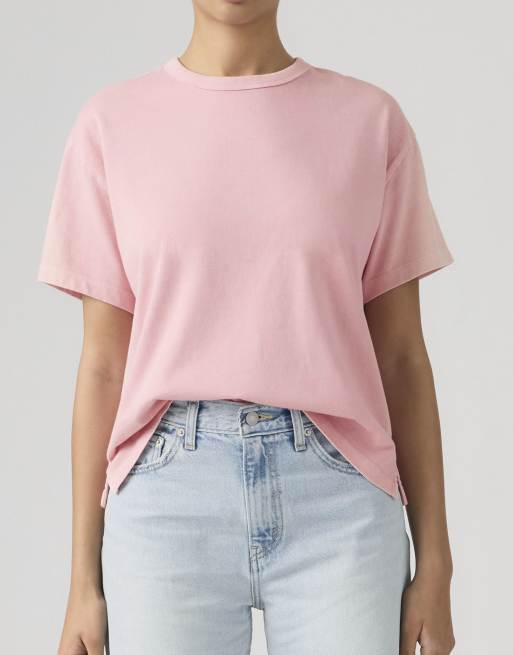 Levi's – 191914 – Vintage – Kurzärmliges, stückgefärbtes T-Shirt in Rosa