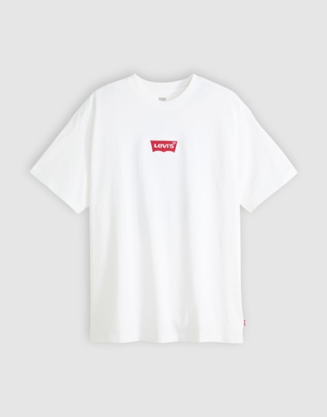 Levi's 2 horse logo back print vintage oversized fit t-shirt in white - view 1