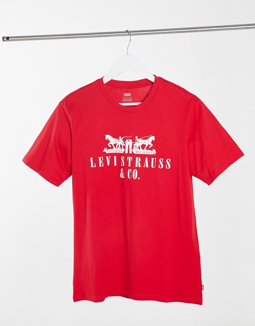 Levi's 2 Horses t-shirt in red