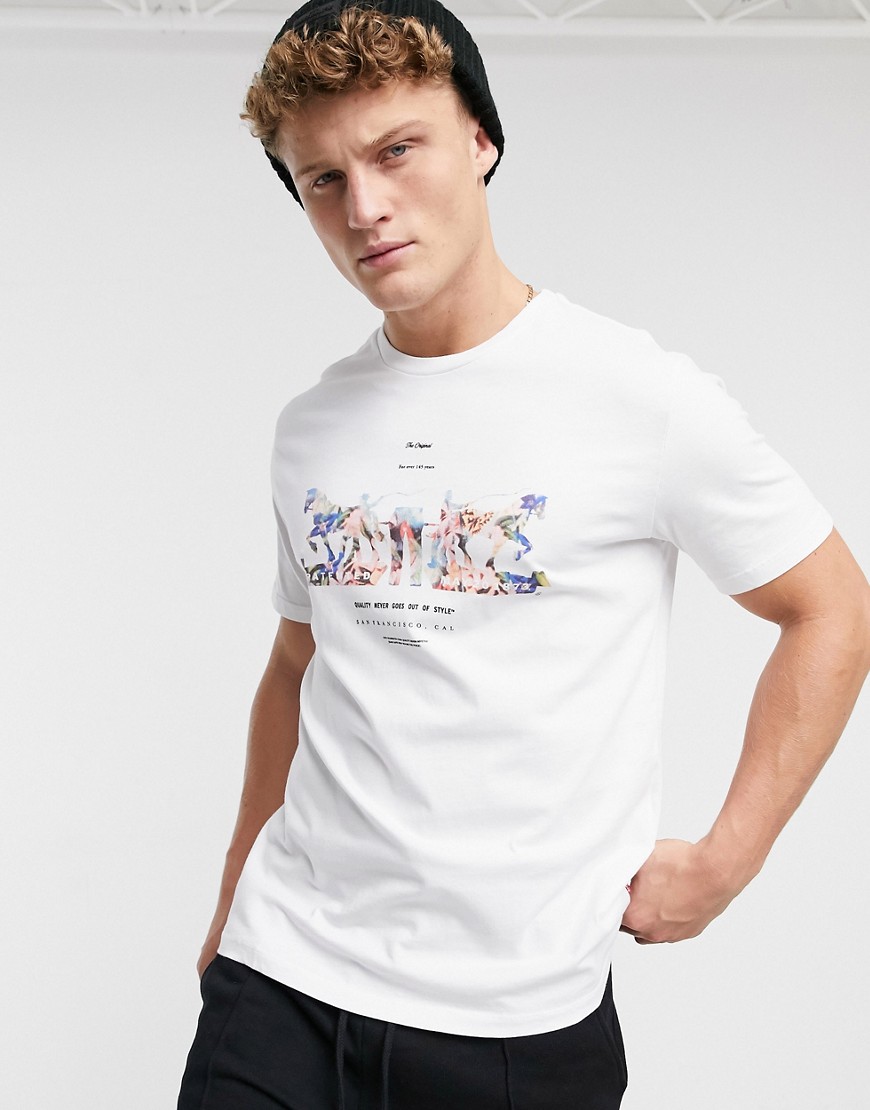 Levi's – 2 Horses – Vit t-shirt med tryck
