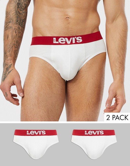 Levis 2 pack briefs in white