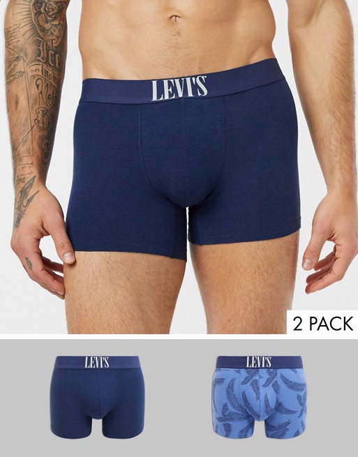 Levis 2 pack floral boxer briefs in blue