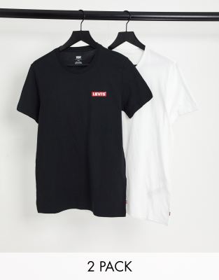 Levi's 2-pack Tab Logo T-shirts In Black