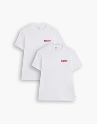 2-pack tab logo T-shirts in navy and white-Multi