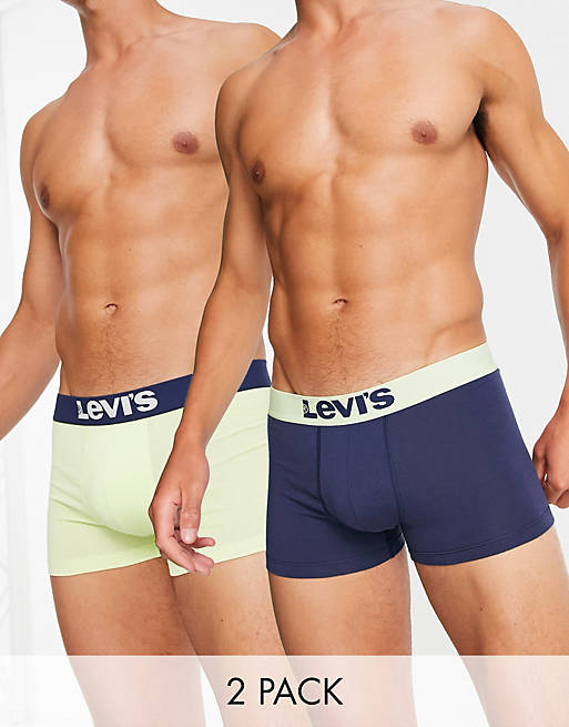 Levi's 2 pack trunks in lime and navy