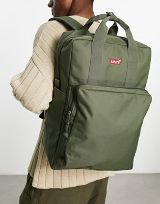 Levi's 25L backpack in green with batwing logo
