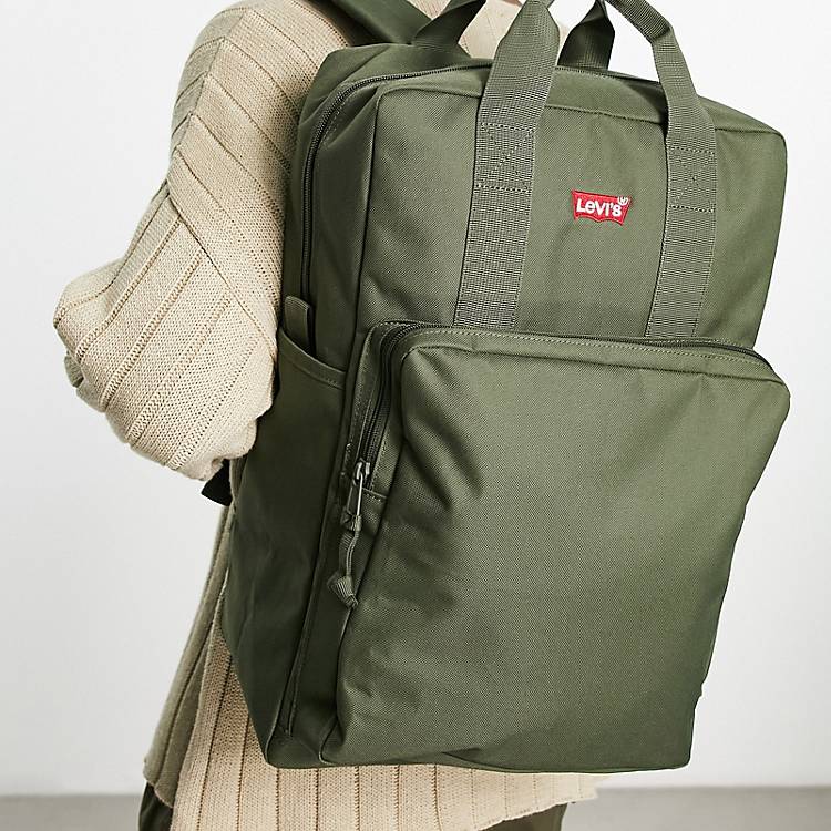 Levi's 25L backpack in green with batwing logo | ASOS