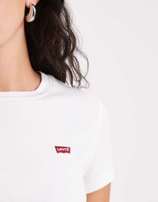 Levi's – 2er-Pack Basic-T-Shirts in Weiß mit Logo, 4 von 4