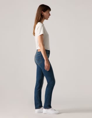 Figurformende, schmale Jeans in Blau Blau W28 L32