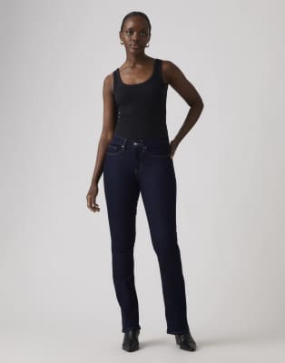 Jean bootcut sculptant avec ligne floutée - Bleu W28 L32