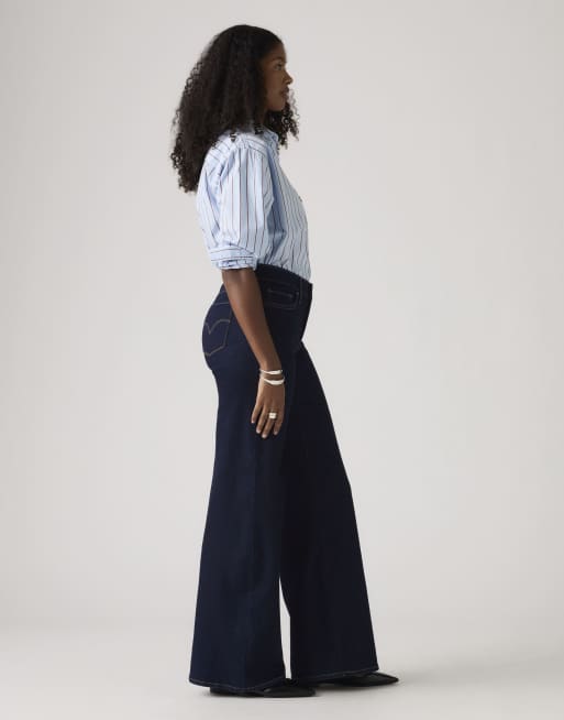 Levi's - 318 - Corrigerende jeans met wijde pijpen in blauw, 4 van 4
