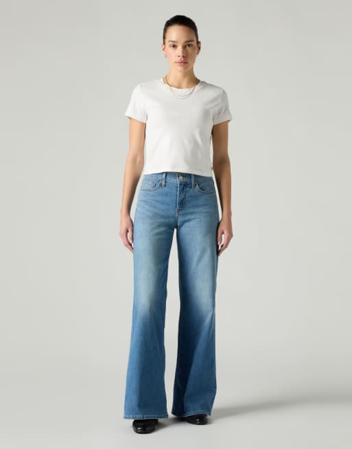 Levi's - 318 - Jeans ampi a fondo ampio modellanti blu, 4 di 4