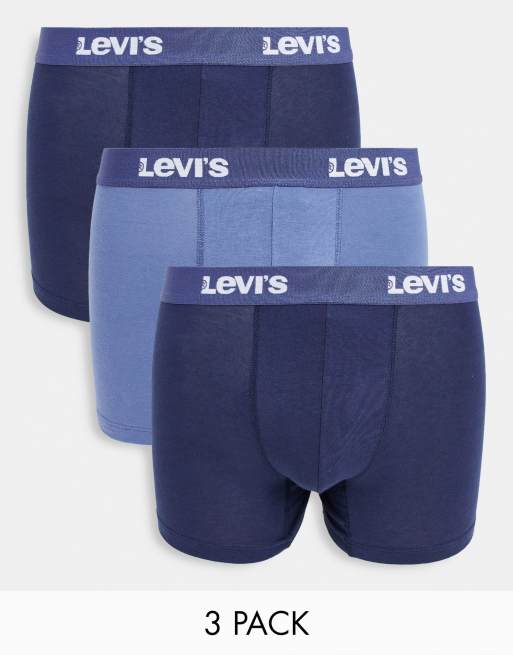 Levi's – 3er-Pack Unterhosen in Marine/Blau