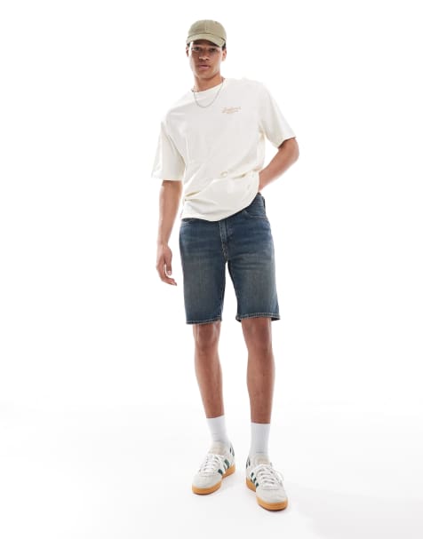 Levi's - 405 - Denimshorts i mørkeblå vask i standard-pasform - view 1