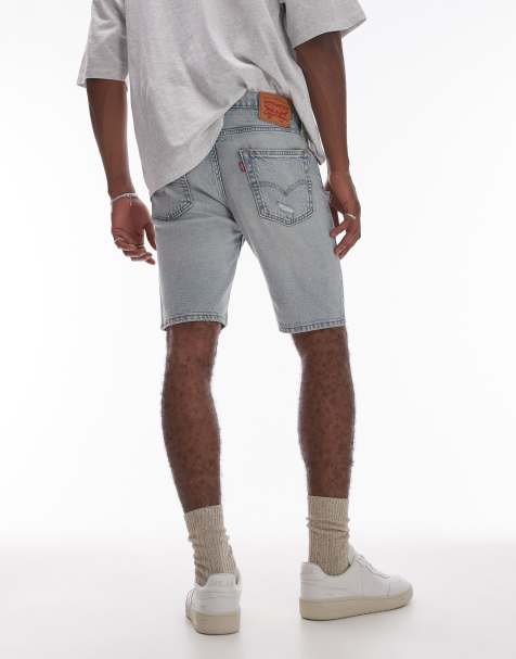 Levi's - 405 - Denimshorts med slidte detaljer og almindelig pasform i lys vask - view 1