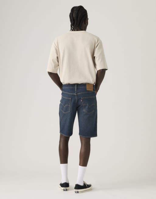 Levi's 405 standaard short in navy, 3 van 4