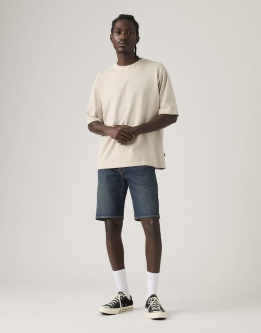 Levi's 405 standaard short in navy, 4 van 4