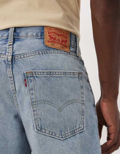 Levi's 405 standard denim shorts in light wash, 4 of 9