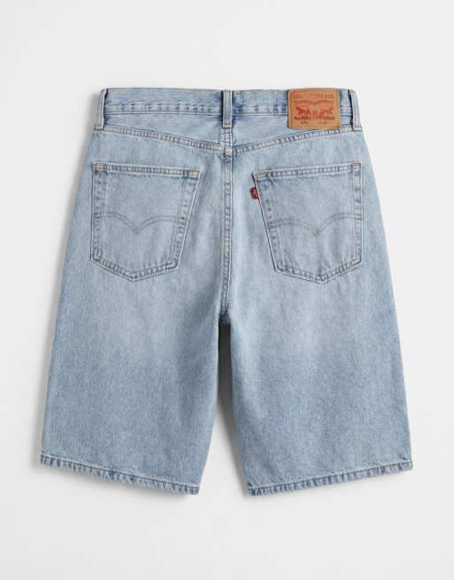 Levi's 405 standard denim shorts in light wash, 7 of 9