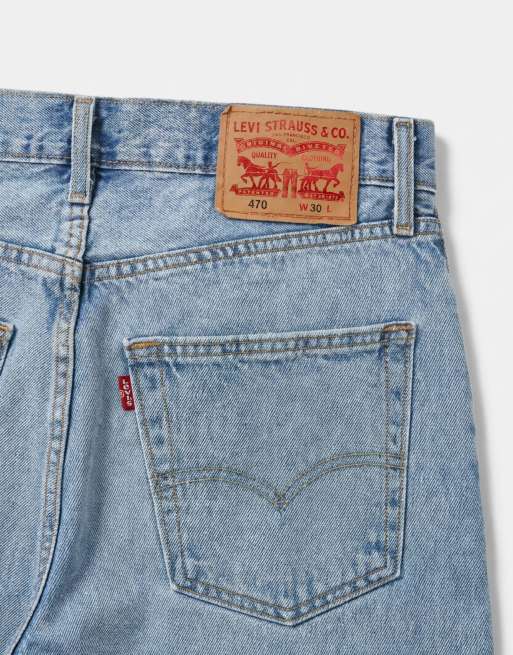 Levi's 405 standard denim shorts in light wash, 9 of 9